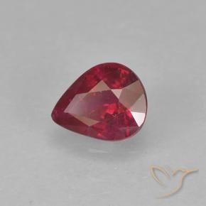 Rubí Carmesí intenso natural de 0.35 ct, En forma de pera, VS-SI