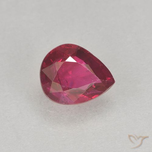 0.34ct Natural Rosado rojizo Rubí, En forma de pera, VS-SI