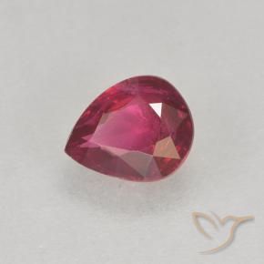 Rubí Rosado rojizo natural de 0.34 ct, En forma de pera, VS-SI