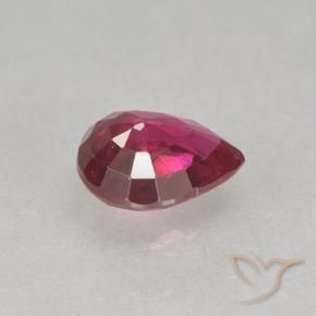 Rubí Rosado rojizo natural de 0.34 ct, En forma de pera, VS-SI