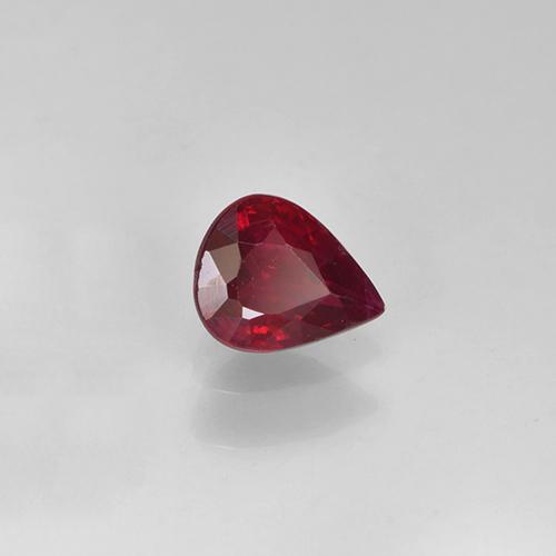 Rubí Rojo sangre natural de 0.35 ct, En forma de pera, VS-SI