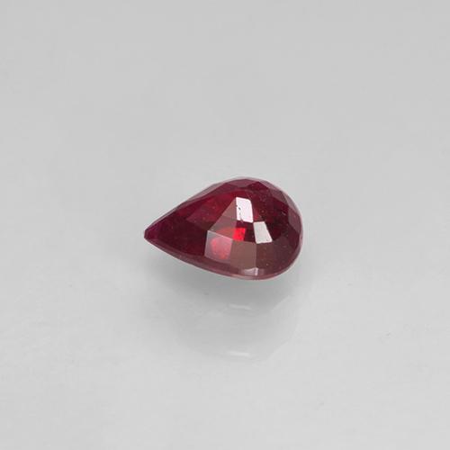 Rubí Rojo sangre natural de 0.35 ct, En forma de pera, VS-SI