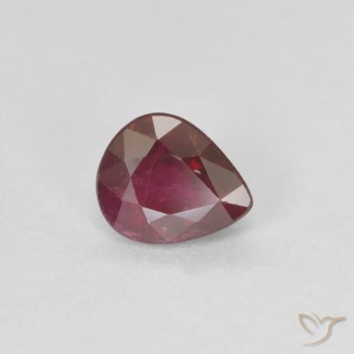 0.43ct Natural Rojo vino Rubí, En forma de pera, VS-SI