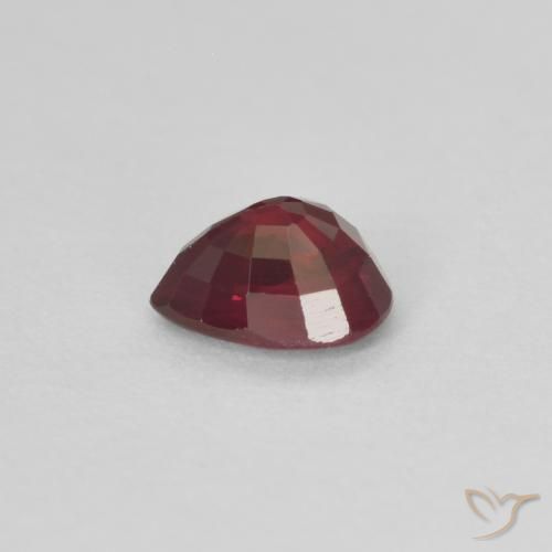 Rubí Rojo vino natural de 0.43 ct, En forma de pera, VS-SI