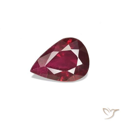 0.30ct Rojo oscuro Rubí, En forma de pera, VS-SI