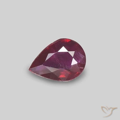 0.31ct Natural Rojo vino Rubí, En forma de pera, VS-SI