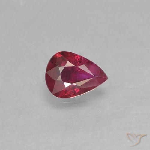 0.31ct Natural Rosado rojizo Rubí, En forma de pera, VS-SI