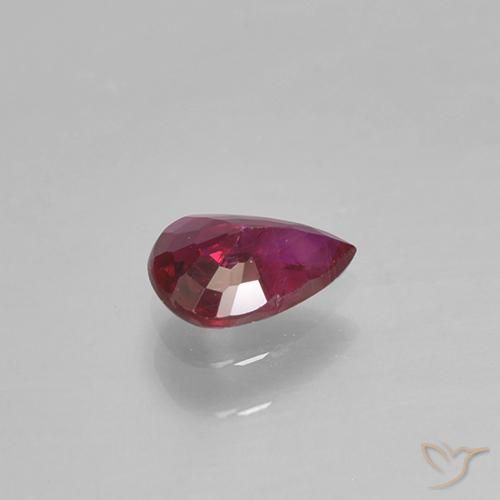 Rubí Rosado rojizo natural de 0.31 ct, En forma de pera, VS-SI