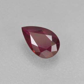 Rubí rojo vino natural de 0,37 ct, en forma de pera, VS-SI