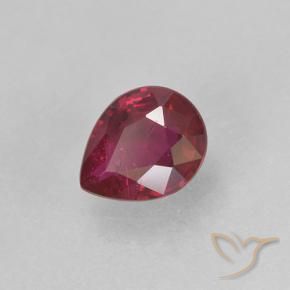 Rubí Rojo mermelada natural de 0.40 ct, En forma de pera, VS-SI
