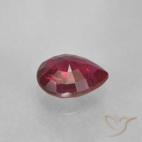 Rubí Rojo mermelada natural de 0.40 ct, En forma de pera, VS-SI