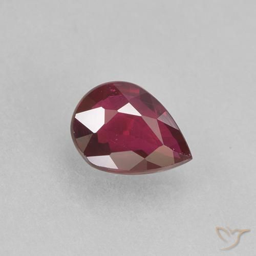 0.31ct Natural Rojo oscuro Rubí, En forma de pera, VS-SI