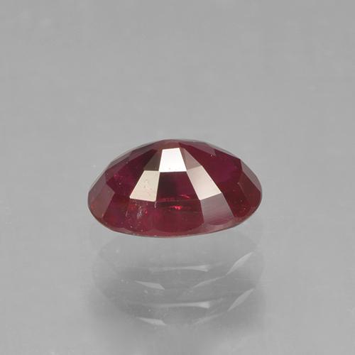 Rubí rojo medio natural de 0,62 ct, corte óvalo, VS-SI