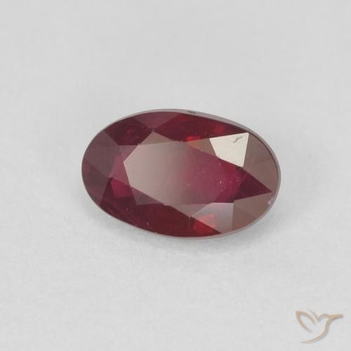 Rubí Rojo vino natural de 0.60 ct, Ovalada, VS-SI