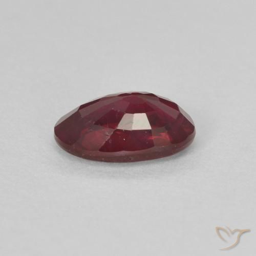 Rubí Rojo vino natural de 0.60 ct, Ovalada, VS-SI