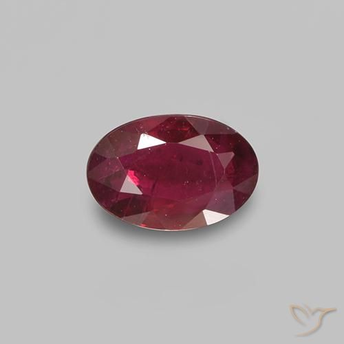 Rubí Rojo vino natural de 0.49 ct, Corte Óvalo, VS-SI