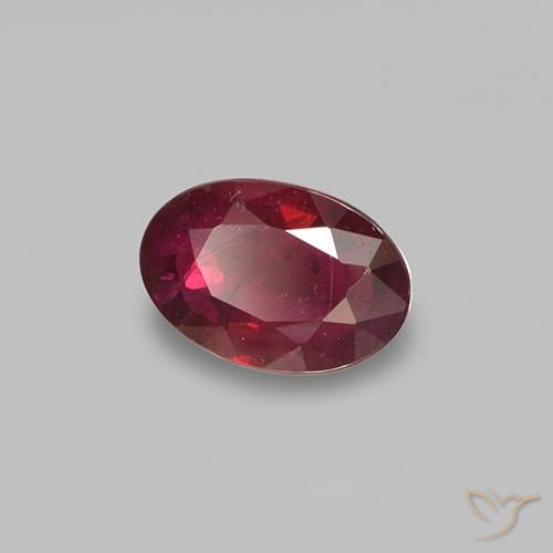 Rubí Rojo vino natural de 0.49 ct, Corte Óvalo, VS-SI