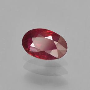 Rubí Rojo medio natural de 0.50 ct, Corte Óvalo, VS-SI