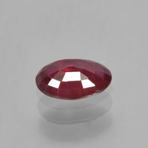 Rubí Rojo medio natural de 0.50 ct, Corte Óvalo, VS-SI
