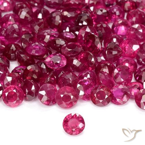Rubí Rojo claro natural de 0.23 ct, Redondo, VS-SI