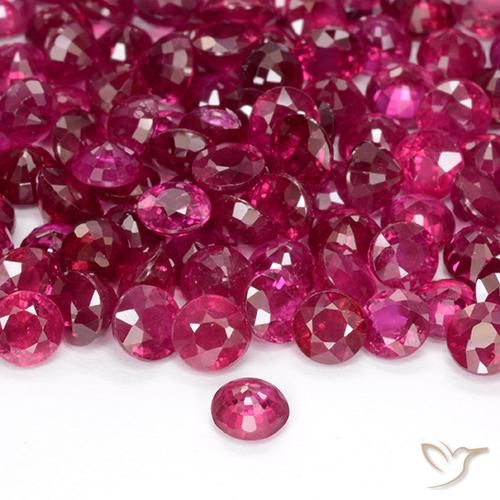 Rubí Rojo claro natural de 0.23 ct, Redondo, VS-SI
