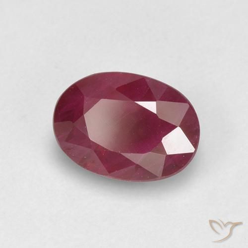 Rubí Carmesí intenso natural de 1.13 ct, Ovalada, VS-SI
