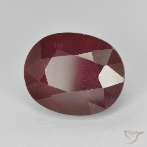Rubí Rojo vino natural de 11.50 ct, Ovalada, VS-SI