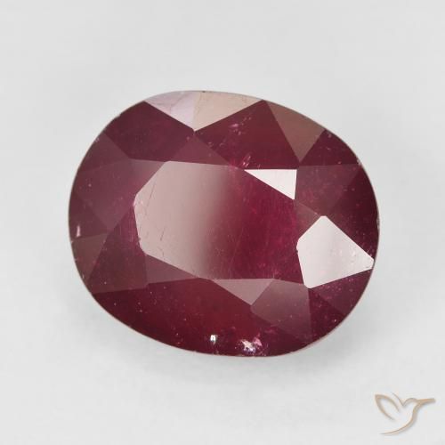 Rubí Rojo vino natural de 11.91 ct, Ovalada, VS-SI
