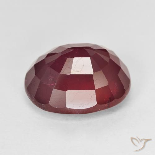 Rubí Rojo vino natural de 11.91 ct, Ovalada, VS-SI