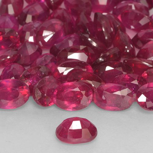 Rubí Rosado rojizo natural de 0.74 ct, Ovalada, VS-SI