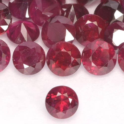 Rubí Rojo mermelada natural de 0.16 ct, Redondo, VS-SI