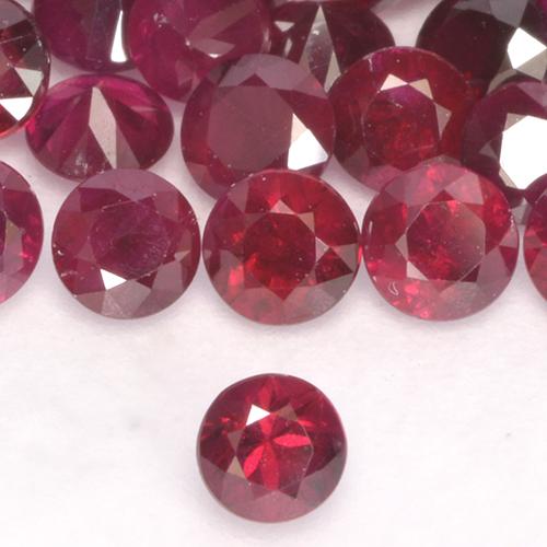 Rubí Rojo mermelada natural de 0.16 ct, Redondo, VS-SI