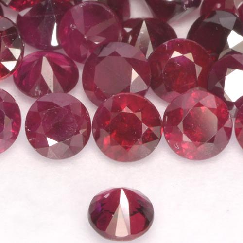 Rubí Rojo mermelada natural de 0.16 ct, Redondo, VS-SI