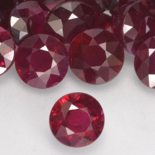 Rubí Rojo vino natural de 0.39 ct, Redondo, VS-SI