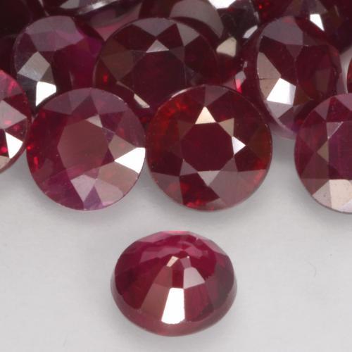 Rubí Rojo vino natural de 0.39 ct, Redondo, VS-SI