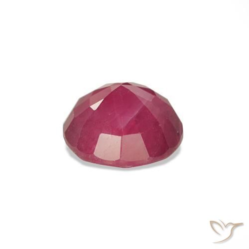 Rubí Rojo oscuro natural de 0.83 ct, Redondo, VS-SI