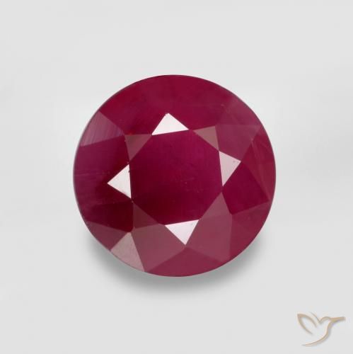 0.77ct Natural Carmesí intenso Rubí, Redondo, VS-SI