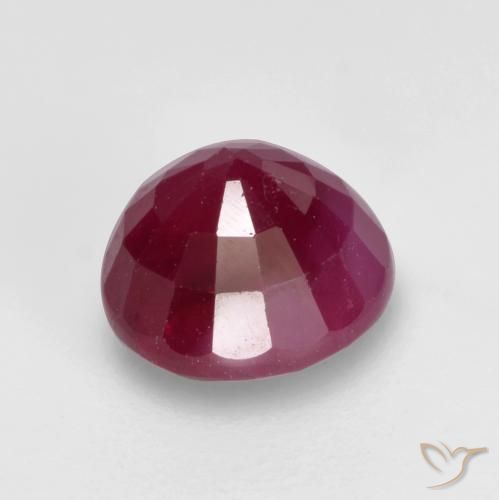 Rubí Rojo medio natural de 1.04 ct, Redondo, SI