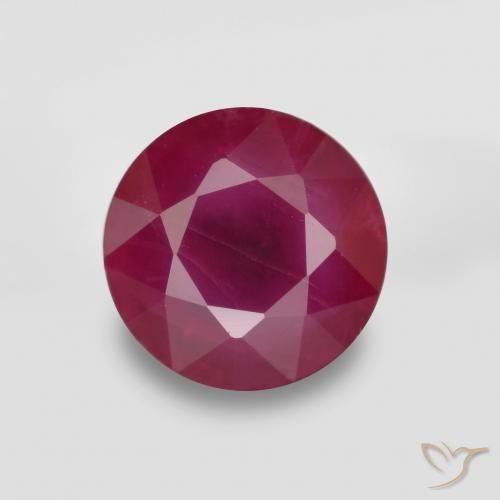 0.79ct Natural Rojo medio Rubí, Redondo, VS-SI