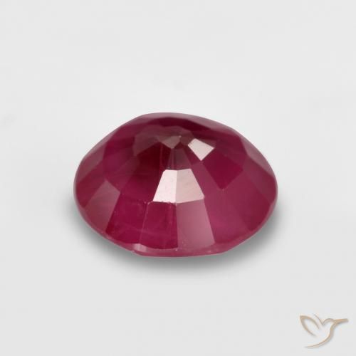 Rubí Rojo medio natural de 0.79 ct, Redondo, VS-SI