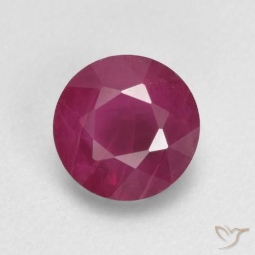 0.81ct Natural Uva claro Rubí, Redondo, VS-SI