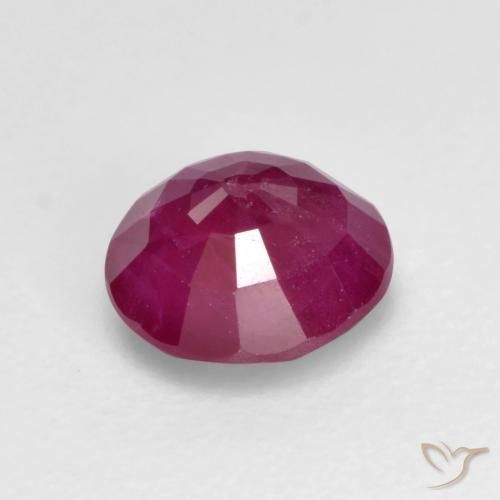 Rubí Uva claro natural de 0.81 ct, Redondo, VS-SI