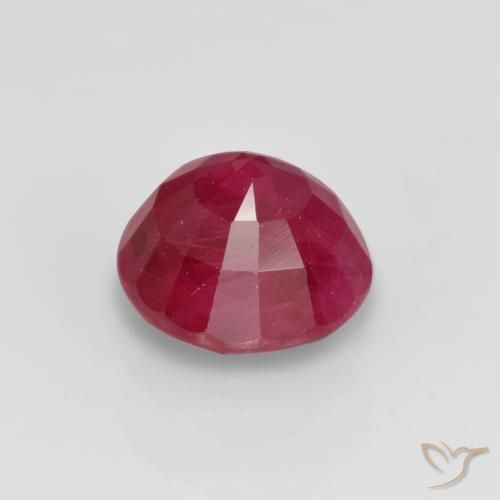 Rubí Rojo mermelada natural de 0.87 ct, Redondo, VS-SI