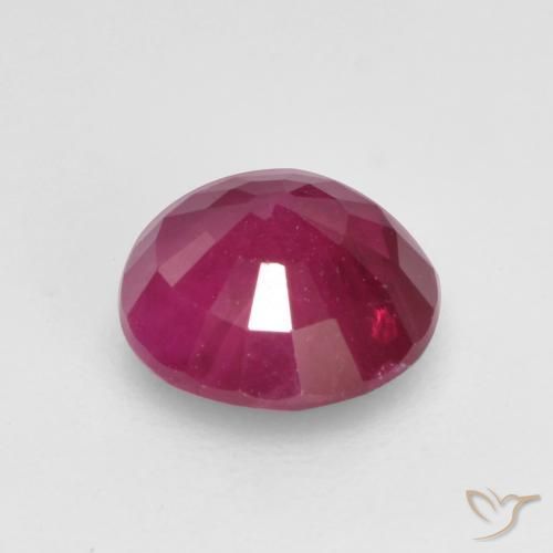 Rubí Rojo rosado natural de 0.85 ct, Redondo, VS-SI