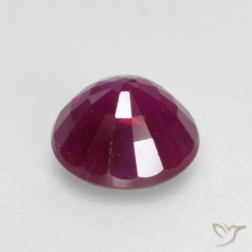 Rubí Rojo frambuesa natural de 0.67 ct, Redondo, VS-SI