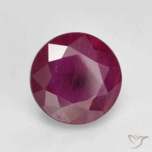 Rubí Rosado magenta natural de 0.66 ct, Redondo, VS-SI