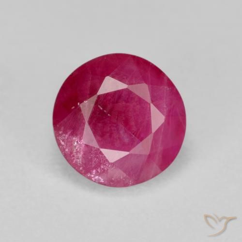 1.14ct Natural Rojo medio Rubí, Redondo, SI