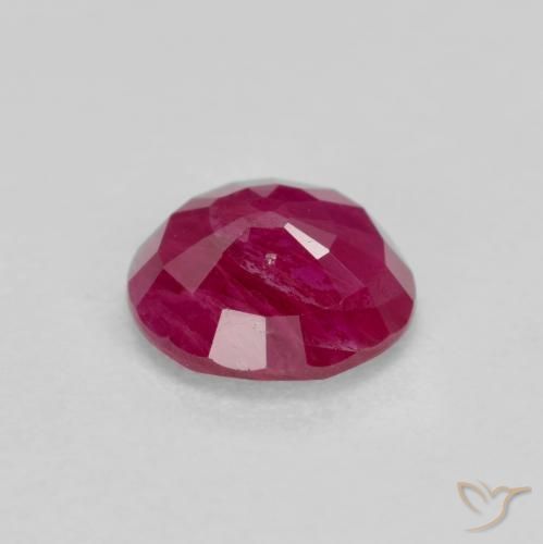 Rubí Rojo medio natural de 1.14 ct, Redondo, SI