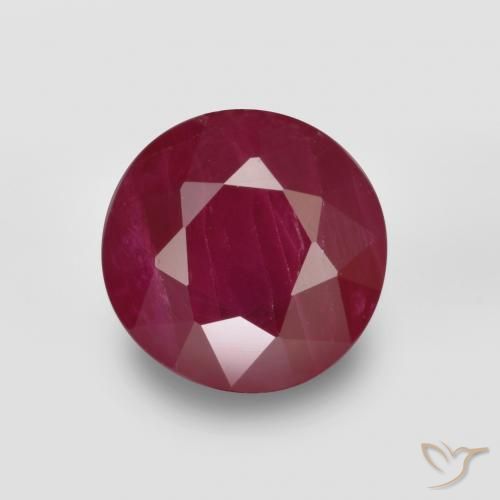 0.88ct Natural Rojo vino Rubí, Redondo, VS-SI