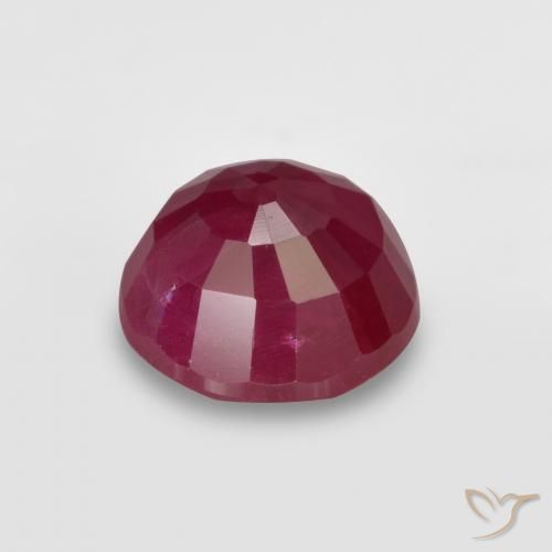 Rubí Rojo vino natural de 0.88 ct, Redondo, VS-SI